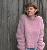 fluffy sweater and the barn
